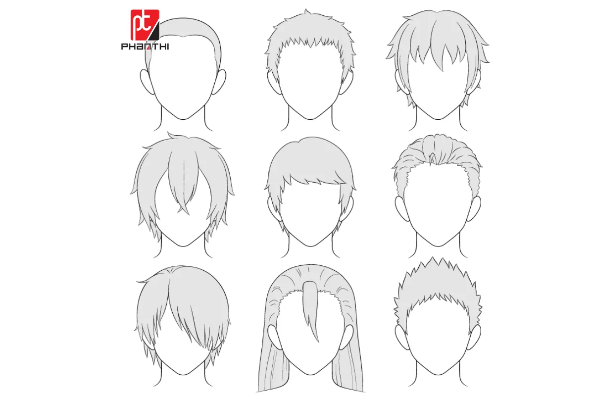 Các phong cách vẽ tóc anime nam phổ biến