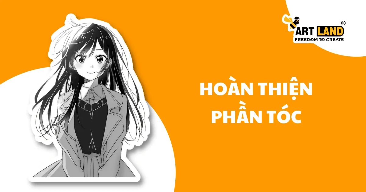 Thành phẩm một kiểu tóc anime đã được hoàn thiện sắc nét