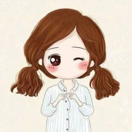 Avatar nữ hoạt hình đáng yêu, thể hiện sự hồn nhiên, trong sáng