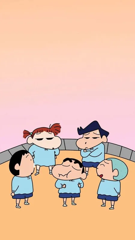 Hình nền Shin-chan cùng các bạn đang khám phá thế giới xung quanh
