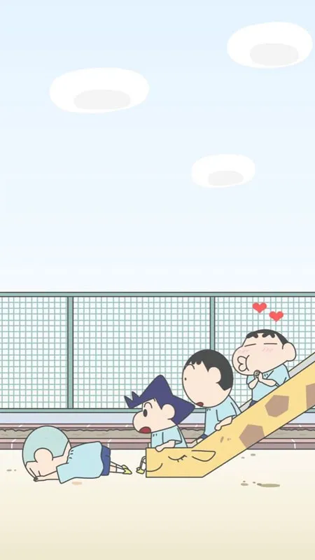 Hình nền Shin-chan và Masao-kun đang cùng nhau đọc sách