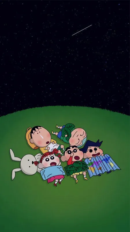 Hình nền Shin-chan và các bạn đội mũ ngộ nghĩnh