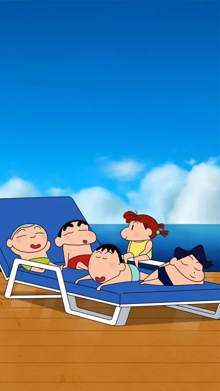 Hình nền Shin-chan và bạn bè cùng nhau chơi trò trốn tìm