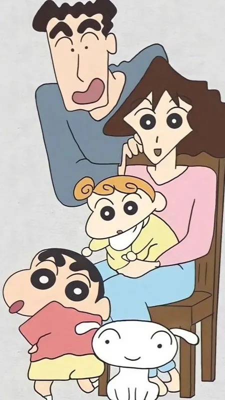 Ảnh Shin-chan và bố Hiroshi đang cùng nhau chơi đùa