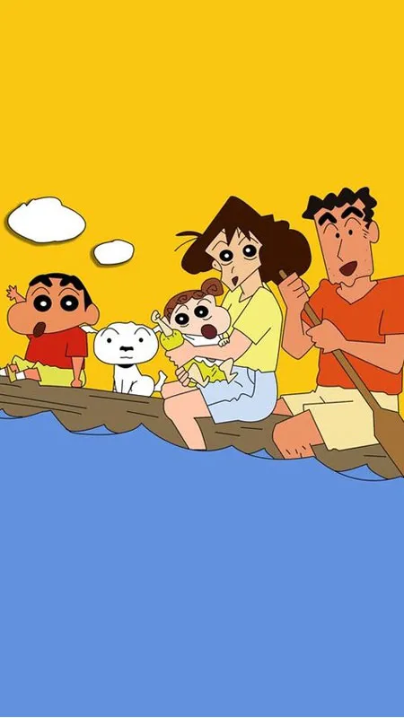 Hình nền gia đình Shin-chan đang ăn tối cùng nhau, ấm cúng