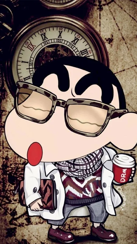 Ảnh Shin-chan với biểu cảm lạnh lùng đầy cá tính
