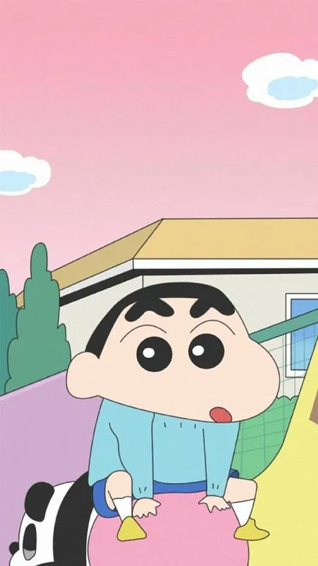 Hình nền Shin-chan trong trang phục thời trang, rất phong cách