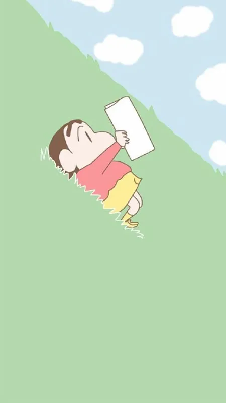 Hình nền Shin-chan với biểu cảm nghiêm túc, khác lạ