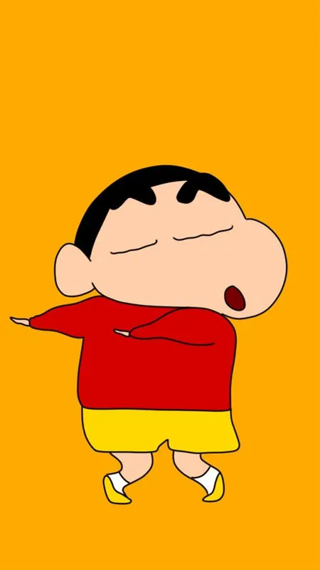 Hình nền Shin-chan với nụ cười ngộ nghĩnh và biểu cảm đặc trưng