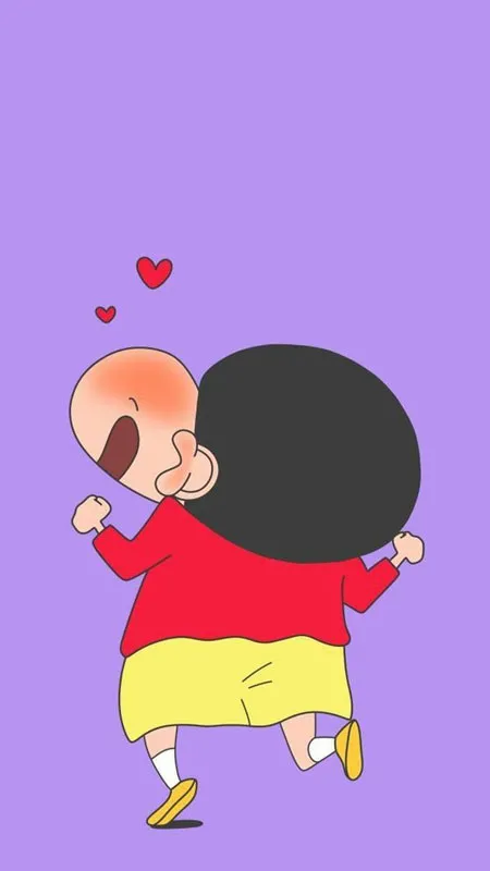 Ảnh Shin-chan hồn nhiên với chiếc mũ đặc trưng của mình