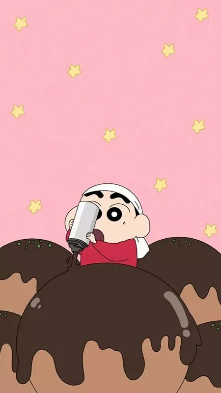 Ảnh Shin cậu bé bút chì thưởng thức món takoyaki