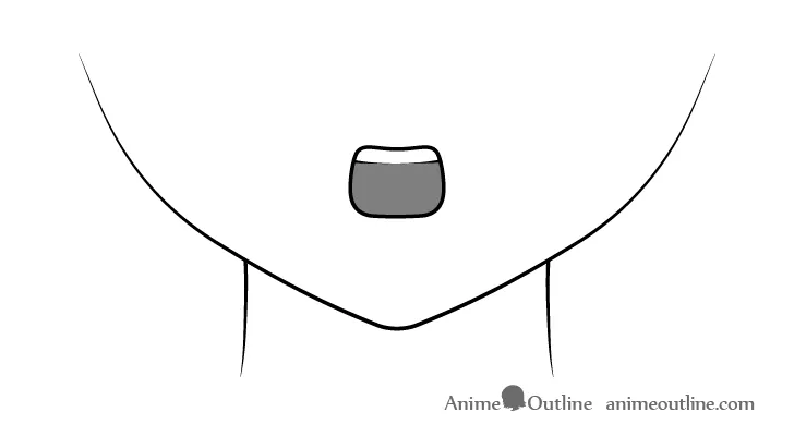 Biểu cảm miệng tò mò trong anime