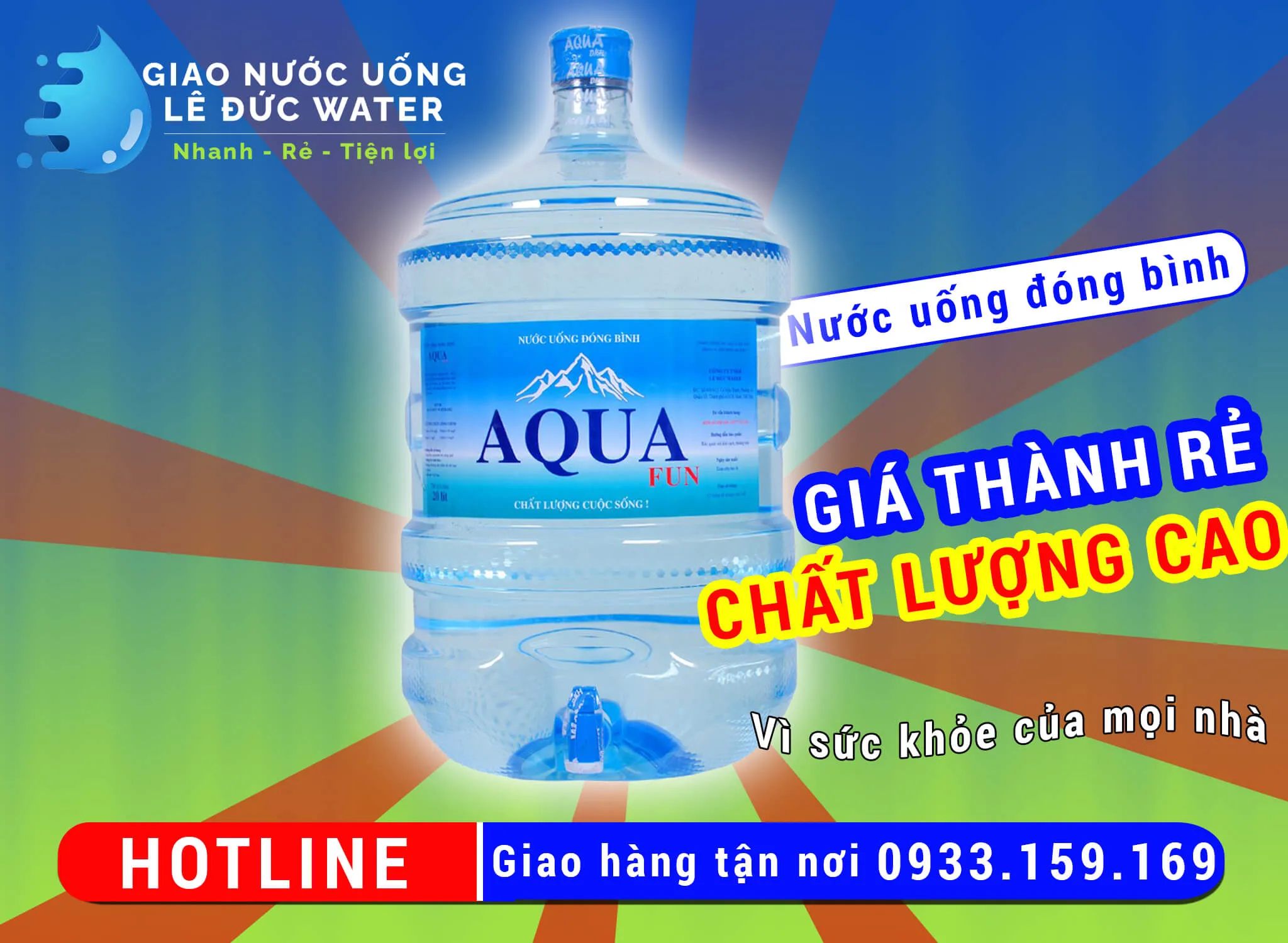 Nước uống đóng bình AQUA 20L giá rẻ