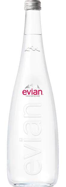 Nước khoáng Evian 750ml chai thủy tinh, sản phẩm cao cấp từ dãy Alps