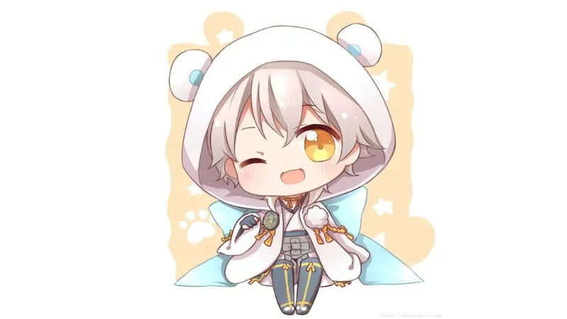 Mẫu chibi nam với mái tóc sành điệu