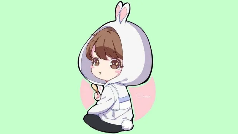 Chàng trai chibi ngộ nghĩnh, biểu cảm bất ngờ
