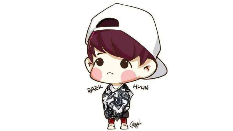 Chibi nam với mũ lưỡi trai cá tính