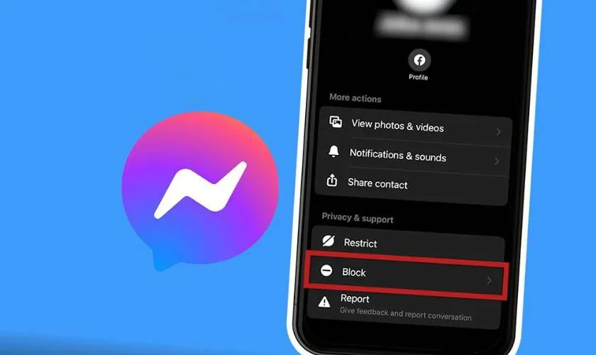 Tính năng chặn và hạn chế trên Messenger có giống nhau không