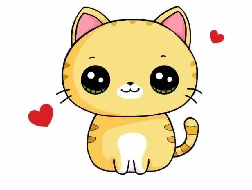 Mẫu vẽ mèo anime đơn giản
