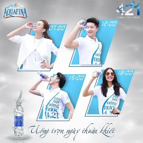 chai nước tinh khiết Aquafina phổ biến trên thị trường