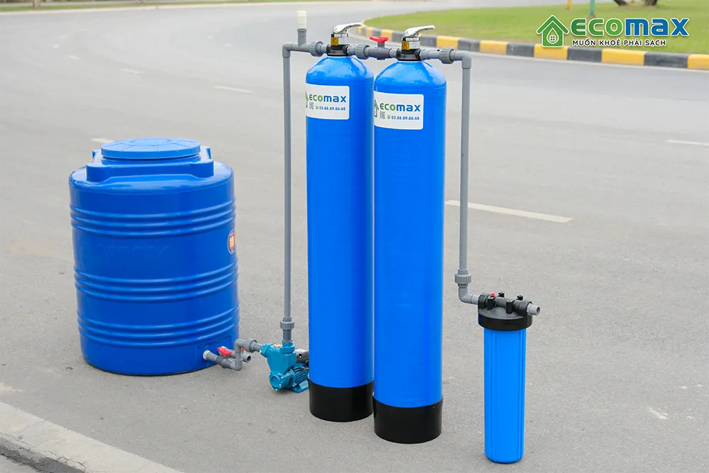 Thiết bị lọc nước giếng khoan ECO-G02 xử lý nước màu vàng, mùi tanh chính hãng Ecomax