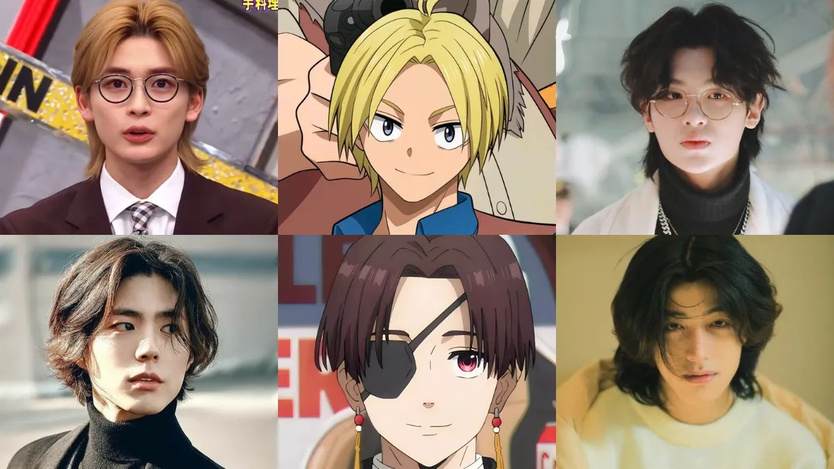 Tóc rẽ ngôi 5/5 theo phong cách anime, mang vẻ thư sinh, lãng mạn