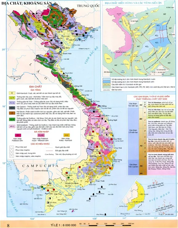 Bản đồ khoáng sản Việt Nam với các loại và địa điểm phân bố