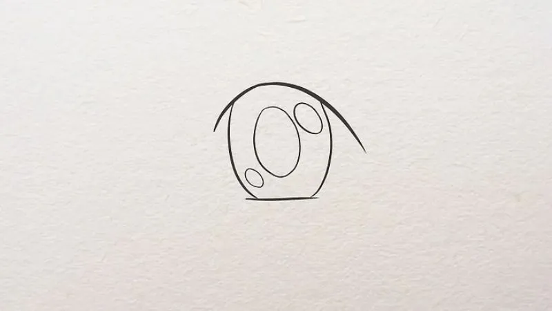 Vẽ con ngươi và tô đậm cho mắt anime nữ