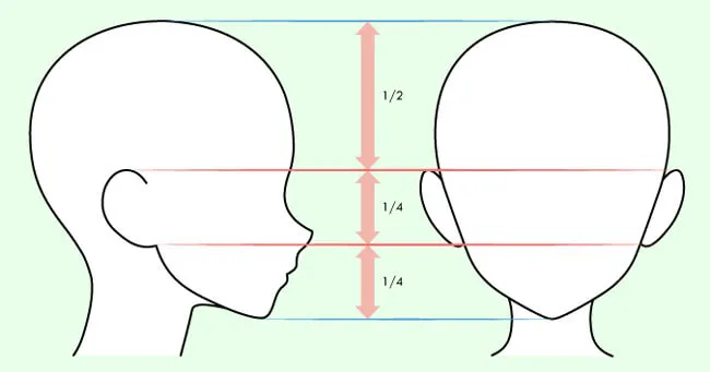 Xác định vị trí tai anime chuẩn xác trên khuôn mặt nhân vật ở góc nhìn trực diện