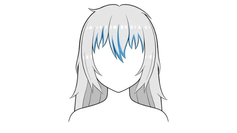 Hiệu ứng bóng mượt trên tóc dài nhân vật anime