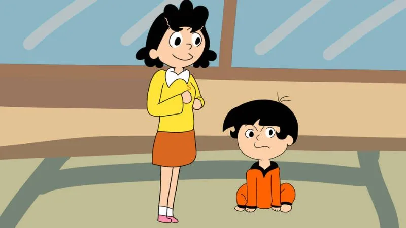 Mái tóc úp "Omame" kinh điển của Wakame Isono trong Sazae-san