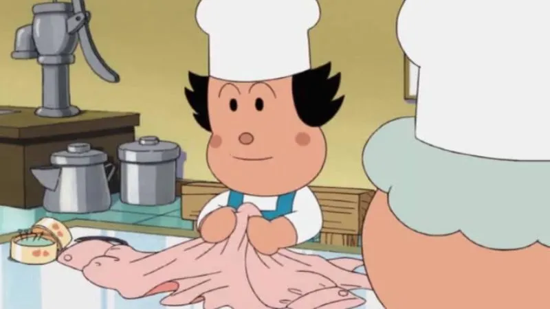 Kiểu tóc "bát vỡ" sáng tạo của Batako-san trong Anpanman