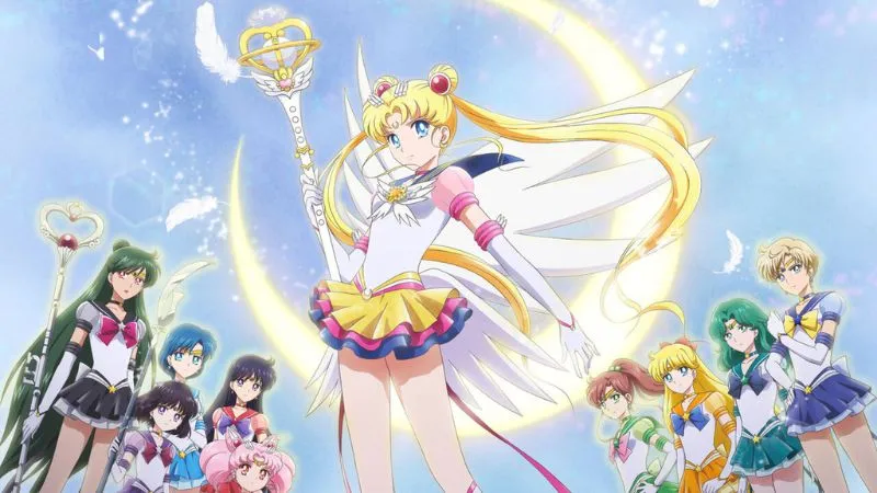 Mái tóc vàng óng ả và bím tóc trái tim của Usagi Tsukino Sailor Moon