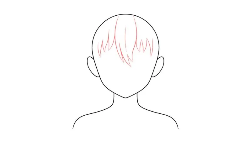Cách vẽ tóc mái và phần tóc ôm trán cho nhân vật anime
