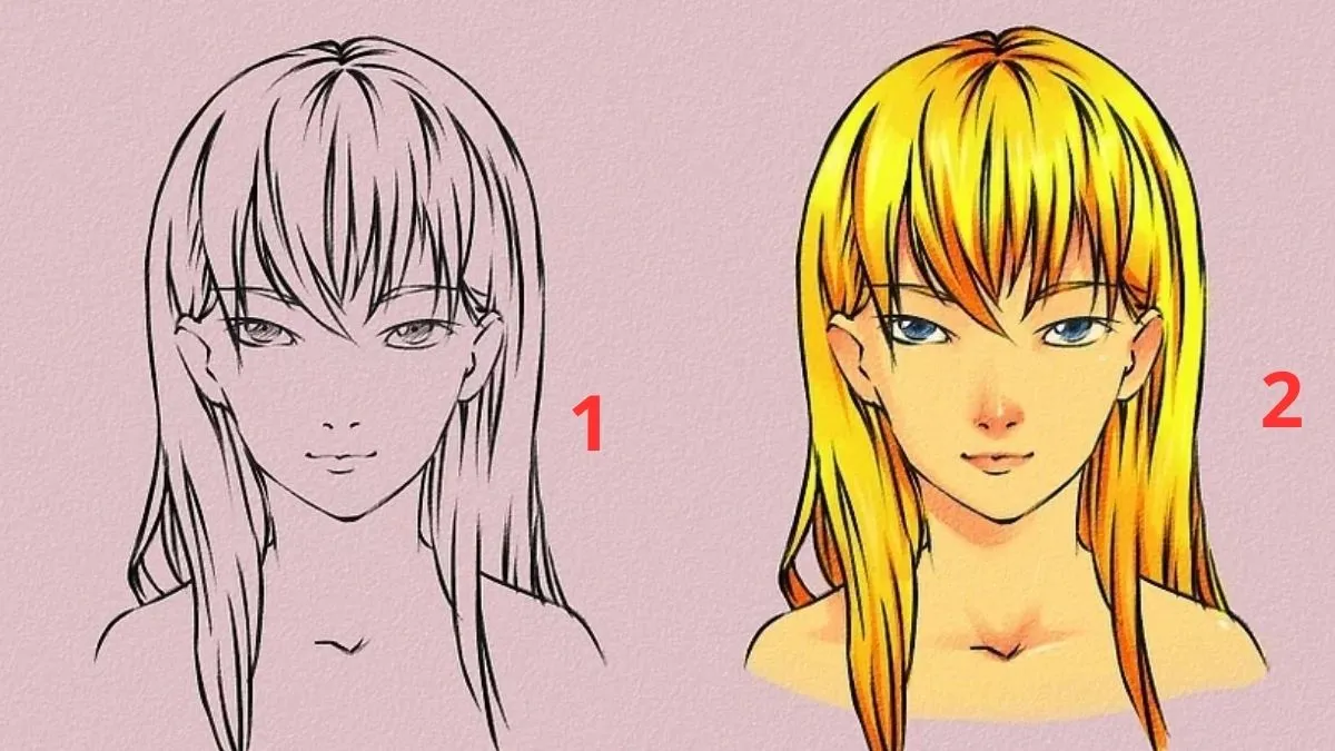 Hoàn thiện nét vẽ tóc anime tự nhiên