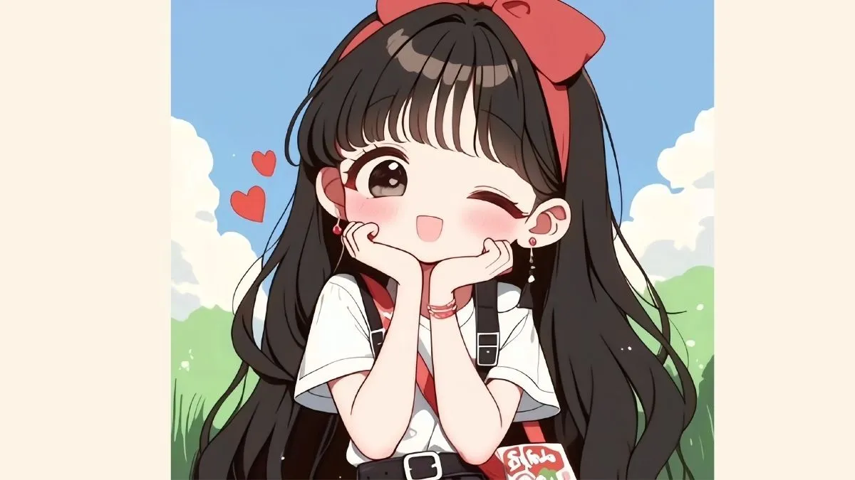 Anime nữ cute ngắm cảnh