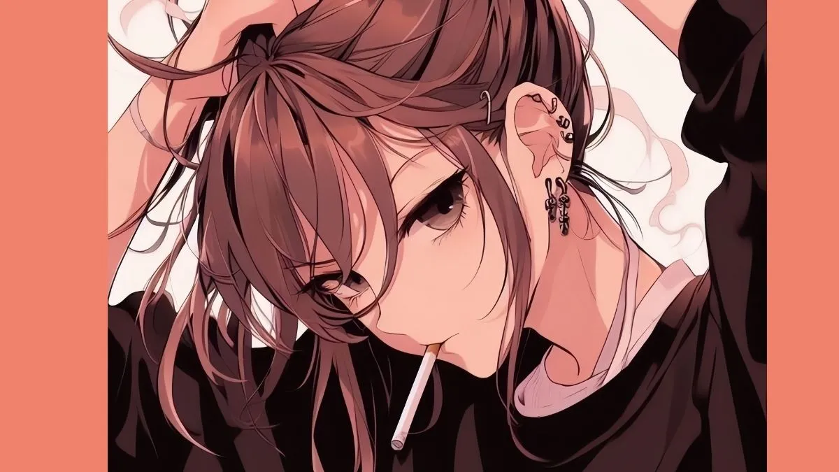 Cô gái anime ngầu với ánh mắt sắc sảo