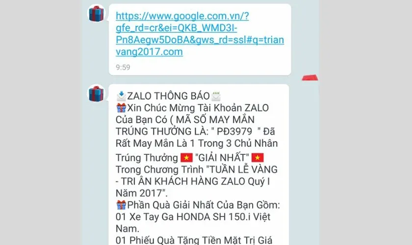 Dòng chữ cảnh báo "Zalo khóa vì bị vô hiệu hóa" trên màn hình điện thoại