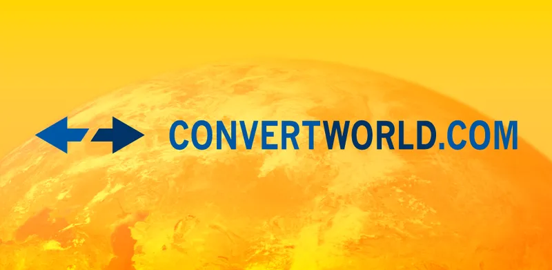 Giao diện trang web ConvertWorld hỗ trợ chuyển đổi đơn vị