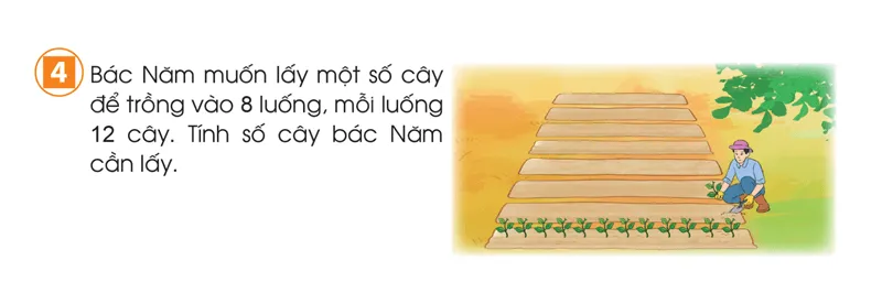 Đề bài bài 4, trang 80, toán lớp 3 - tập 2, SGK Cánh Diều