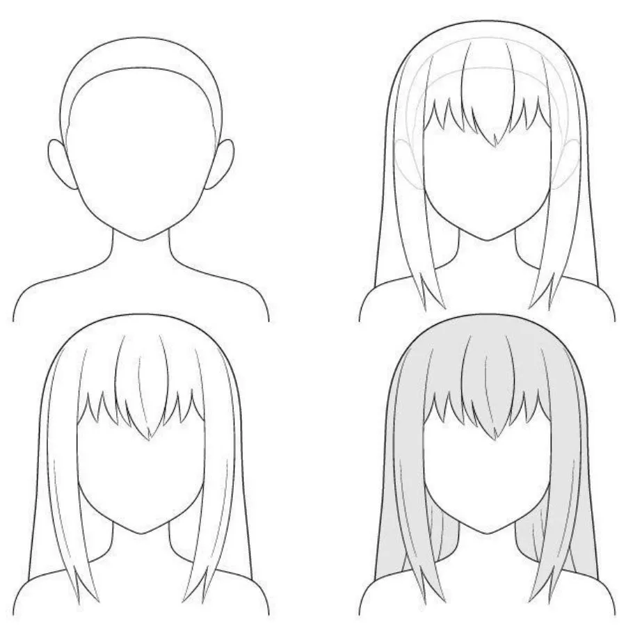 Cach ve toc anime don gian