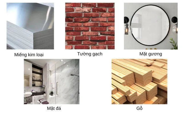 Hình ảnh một số vật phản xạ âm tốt.