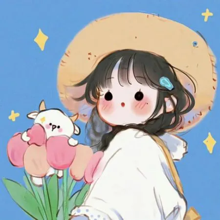 Ảnh avatar nữ chibi đáng yêu với váy công chúa và phụ kiện xinh xắn