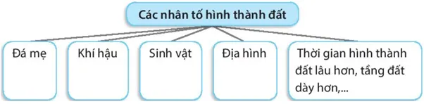 Sơ đồ các nhân tố hình thành đất