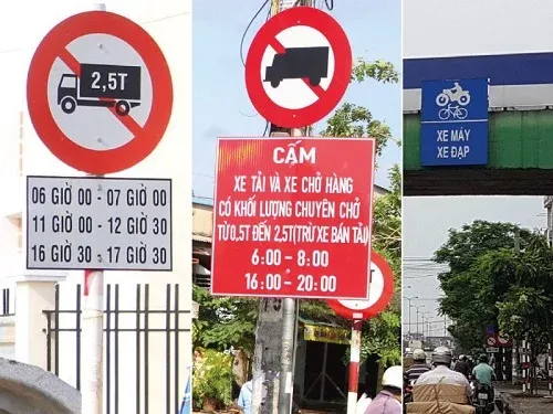 Ý nghĩa biểu tượng các loại xe trên biển báo giao thông