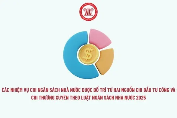 Các nhiệm vụ chi ngân sách nhà nước được phân bổ từ nguồn chi đầu tư công và chi thường xuyên