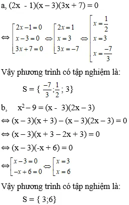 Ví dụ bài tập giải phương trình đưa về tích