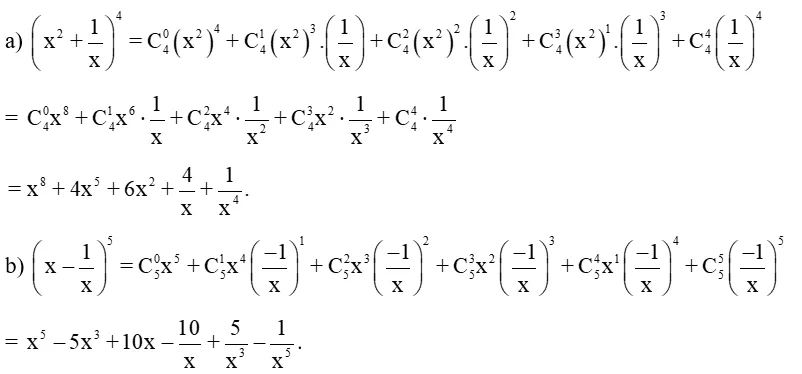 Hướng dẫn giải ví dụ khai triển nhị thức Newton với biểu thức phân số