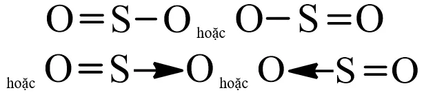 Công thức cấu tạo của SO2