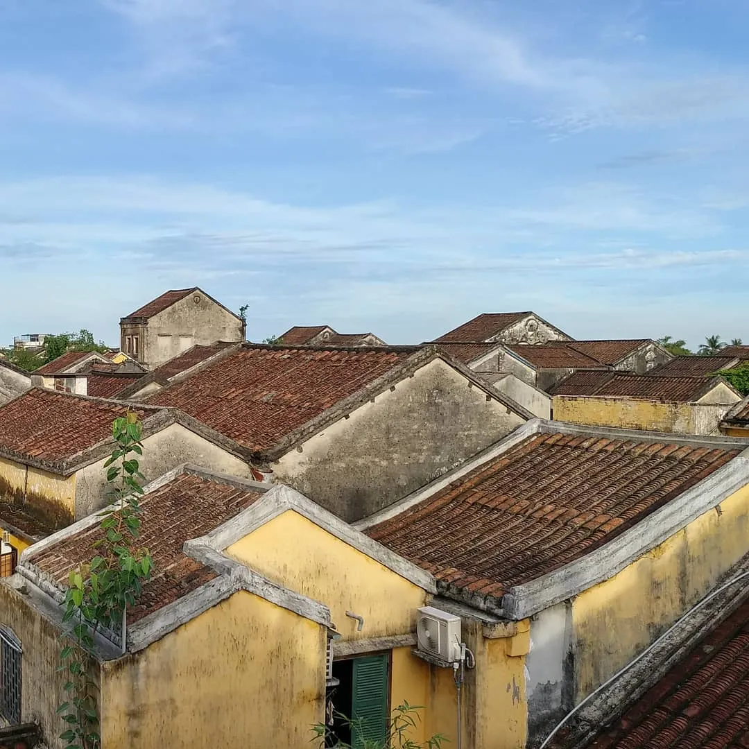 Những mái nhà cổ kính phủ đầy rêu phong ở Hội An